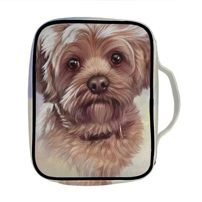 Yorkshire Terrier Portrait Print Front Pocket Bible Bag