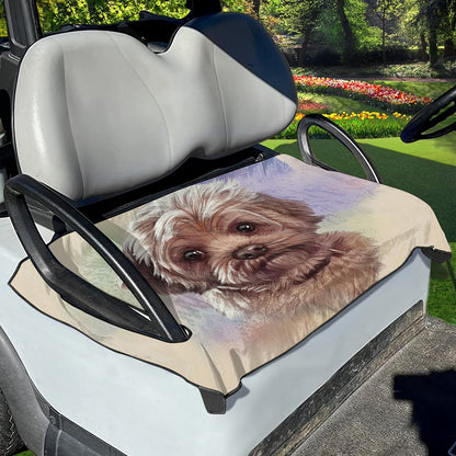 Yorkshire Terrier Portrait Print Golf Cart Seat Cover