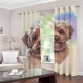 Yorkshire Terrier Portrait Print Grommet Curtains