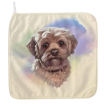 Yorkshire Terrier Portrait Print Hand Towel