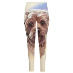 Yorkshire Terrier Portrait Print High-Waisted Pocket Leggings