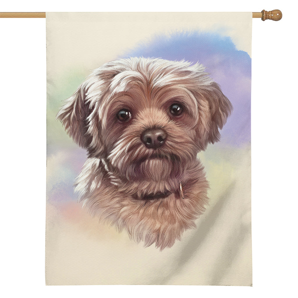 Yorkshire Terrier Portrait Print House Flag