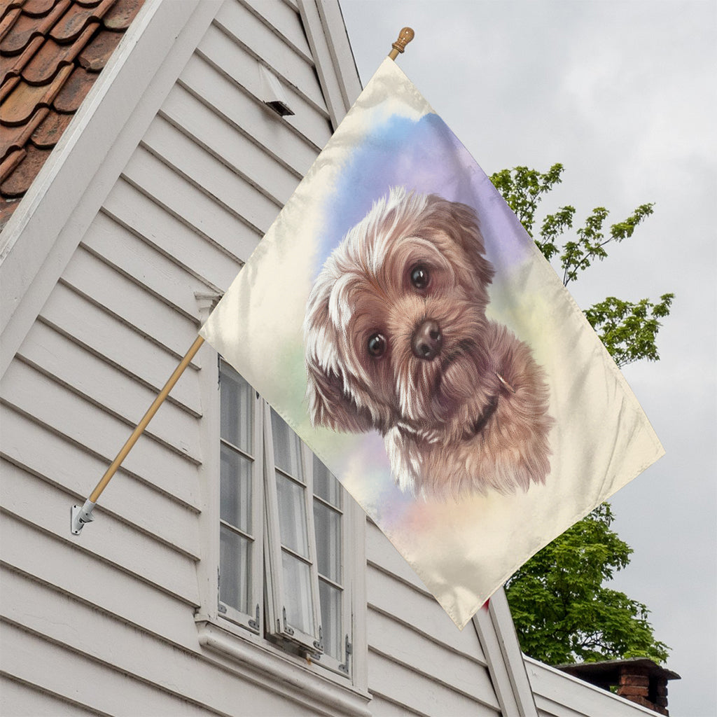 Yorkshire Terrier Portrait Print House Flag