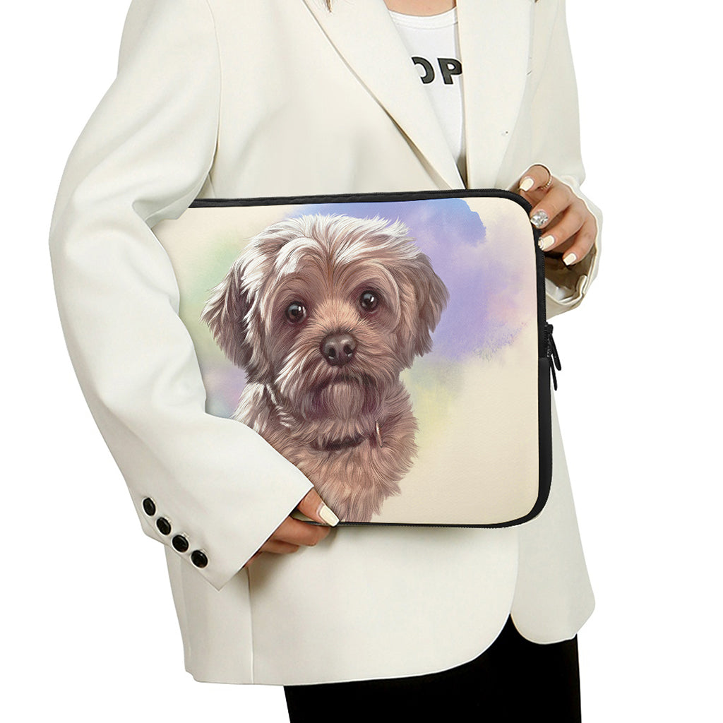 Yorkshire Terrier Portrait Print Laptop Sleeve