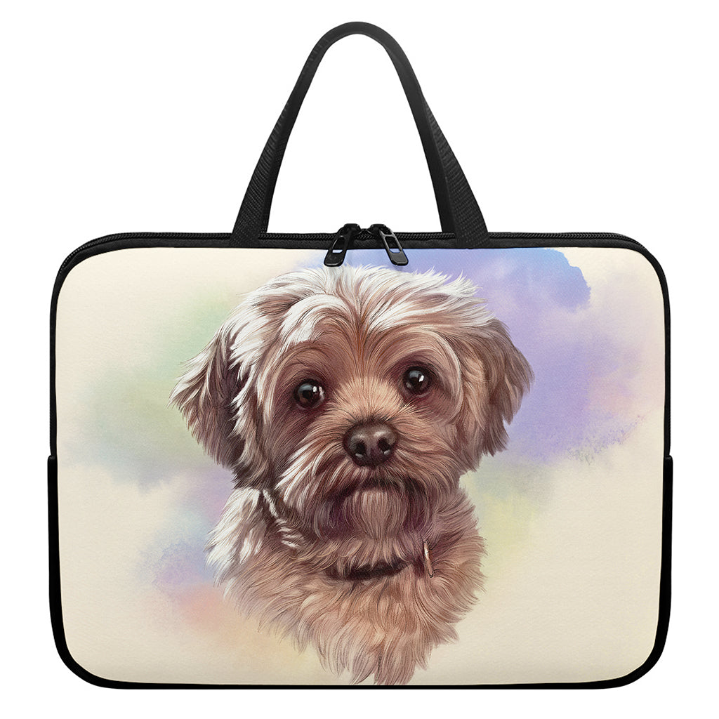 Yorkshire Terrier Portrait Print Laptop Sleeve With Handle