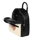 Yorkshire Terrier Portrait Print Leather Backpack