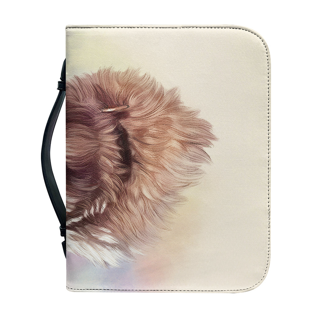 Yorkshire Terrier Portrait Print Leather Bible Cover