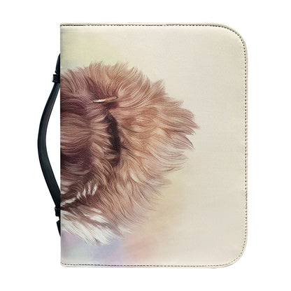 Yorkshire Terrier Portrait Print Leather Bible Cover