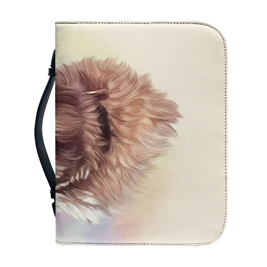 Yorkshire Terrier Portrait Print Leather Bible Cover
