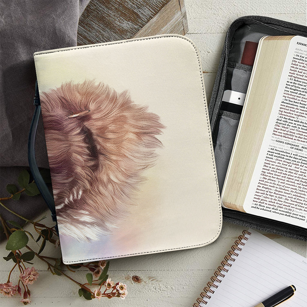 Yorkshire Terrier Portrait Print Leather Bible Cover