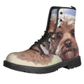 Yorkshire Terrier Portrait Print Lace-Up Boots
