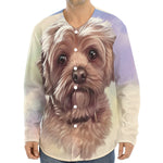 Yorkshire Terrier Portrait Print Long Sleeve Baseball Jersey