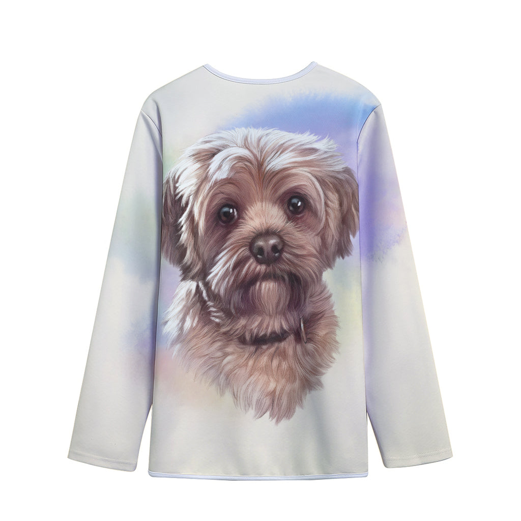 Yorkshire Terrier Portrait Print Long Sleeve Short Coat