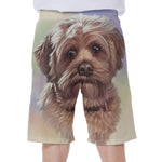 Yorkshire Terrier Portrait Print Men's Beach Shorts