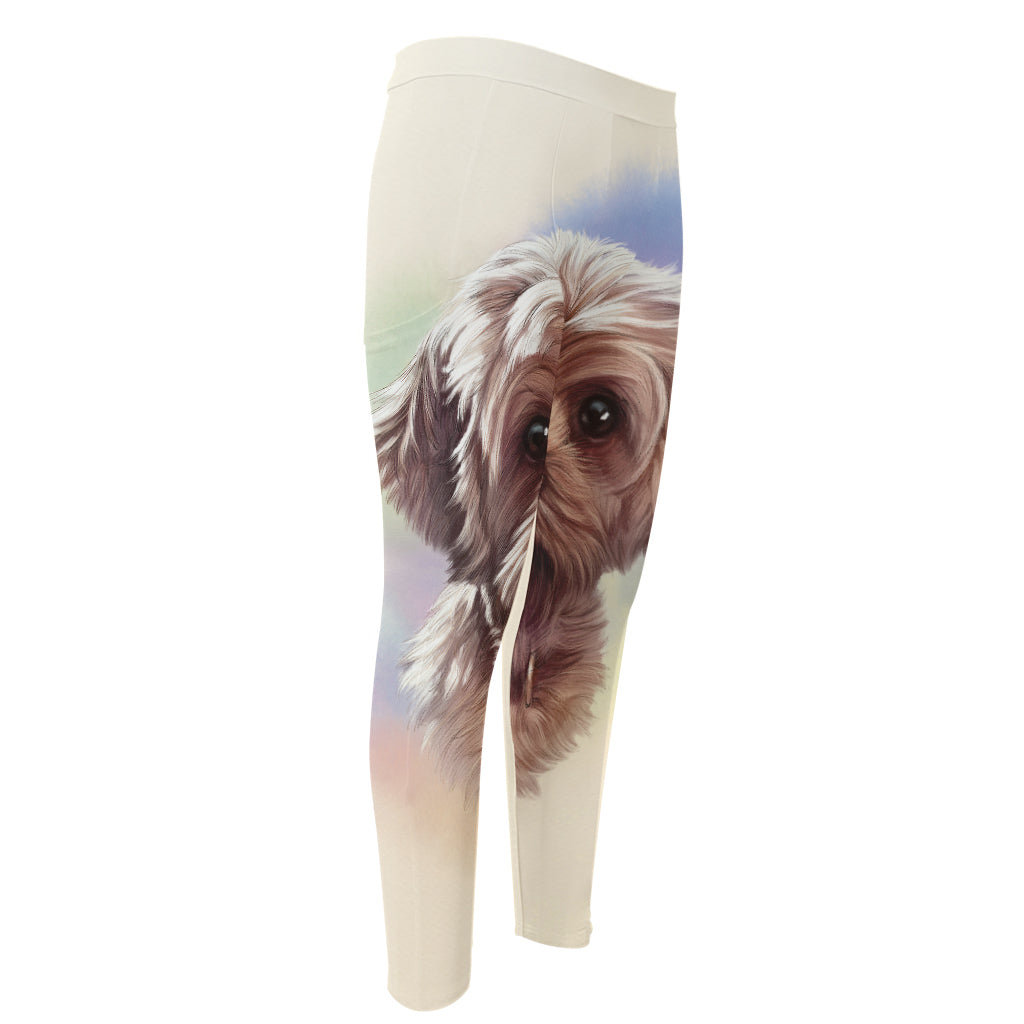 Yorkshire Terrier Portrait Print Men's Compression Pants