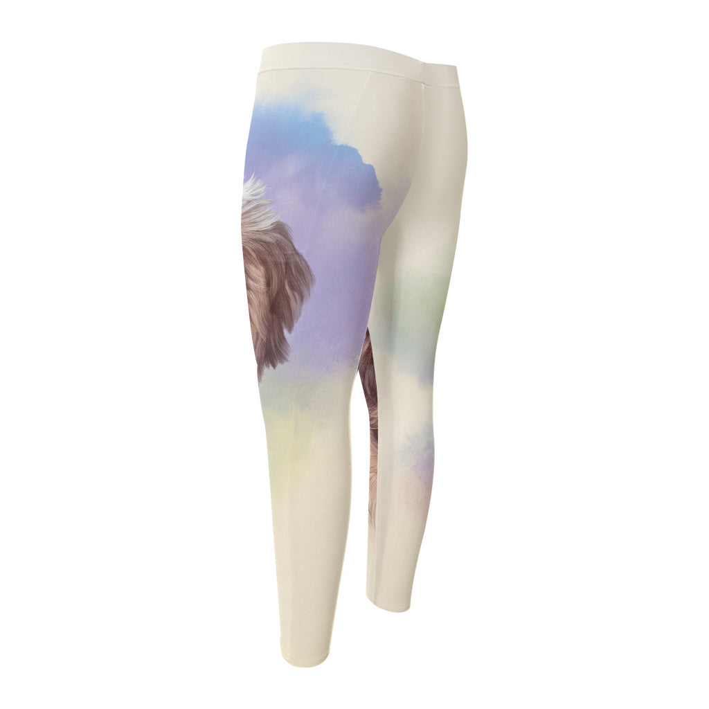 Yorkshire Terrier Portrait Print Men's Compression Pants