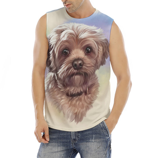 Yorkshire Terrier Portrait Print Men's Fitness Tank Top