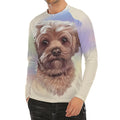 Yorkshire Terrier Portrait Print Men's Long Sleeve Rash Guard