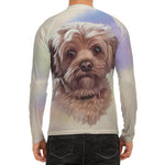 Yorkshire Terrier Portrait Print Men's Long Sleeve Rash Guard