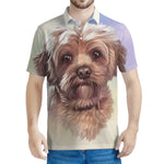 Yorkshire Terrier Portrait Print Men's Polo Shirt