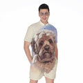 Yorkshire Terrier Portrait Print Men's Romper