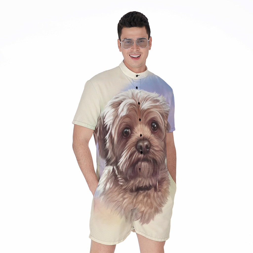 Yorkshire Terrier Portrait Print Men's Rompers