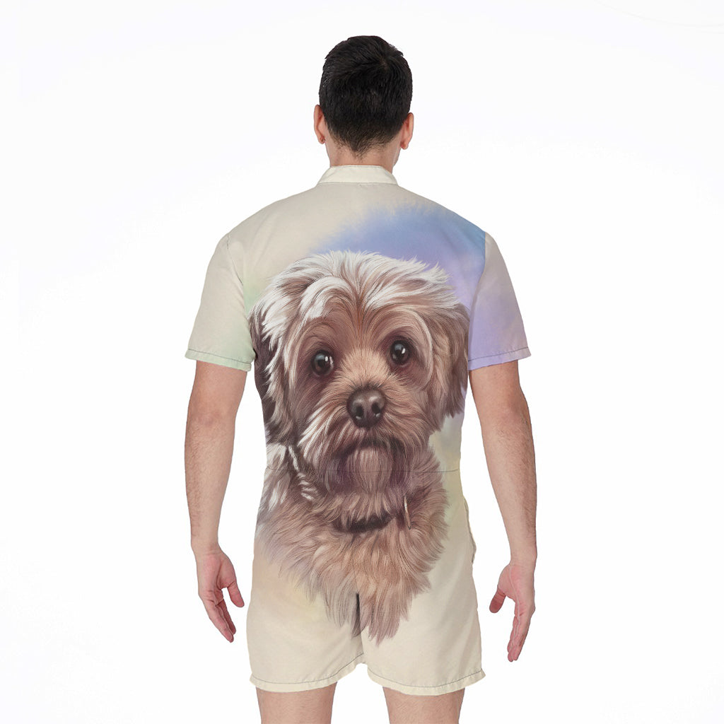 Yorkshire Terrier Portrait Print Men's Rompers