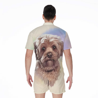 Yorkshire Terrier Portrait Print Men's Rompers
