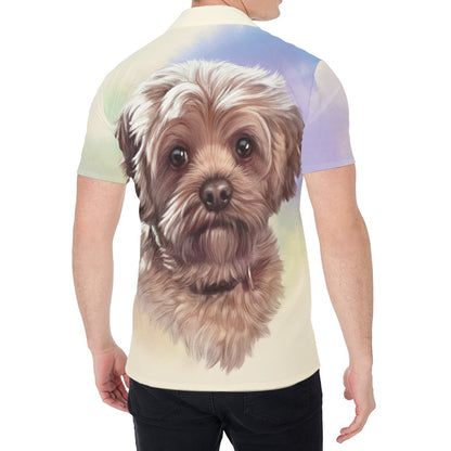 Yorkshire Terrier Portrait Print Men's Shirt