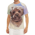 Yorkshire Terrier Portrait Print Men's Short Sleeve Rash Guard