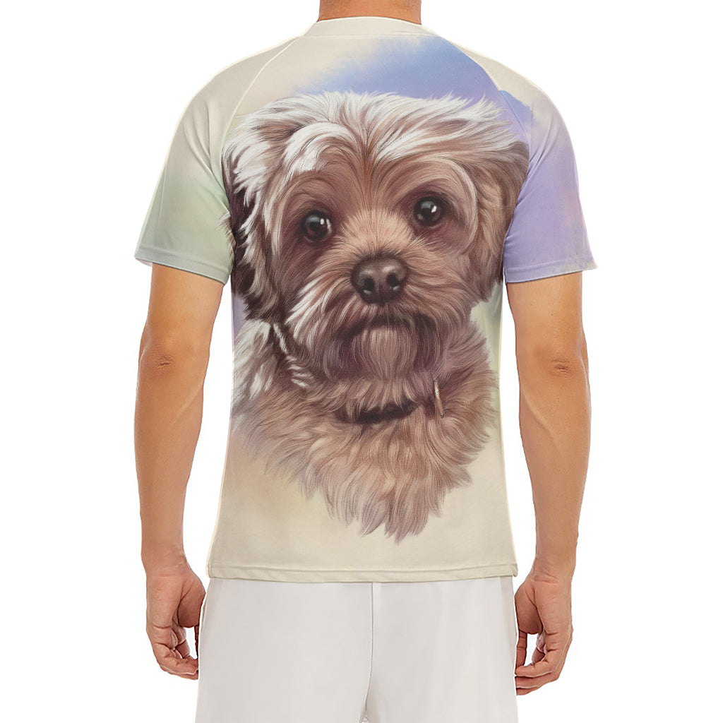 Yorkshire Terrier Portrait Print Men's Short Sleeve Rash Guard