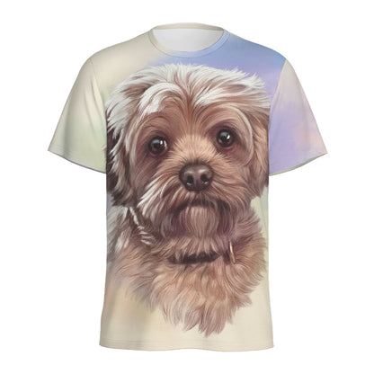 Yorkshire Terrier Portrait Print Men's Sports T-Shirt