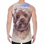 Yorkshire Terrier Portrait Print Men's Velvet Tank Top