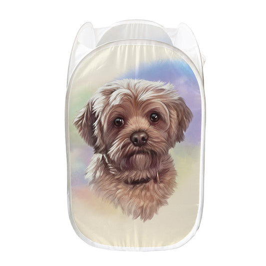 Yorkshire Terrier Portrait Print Mesh Laundry Hamper