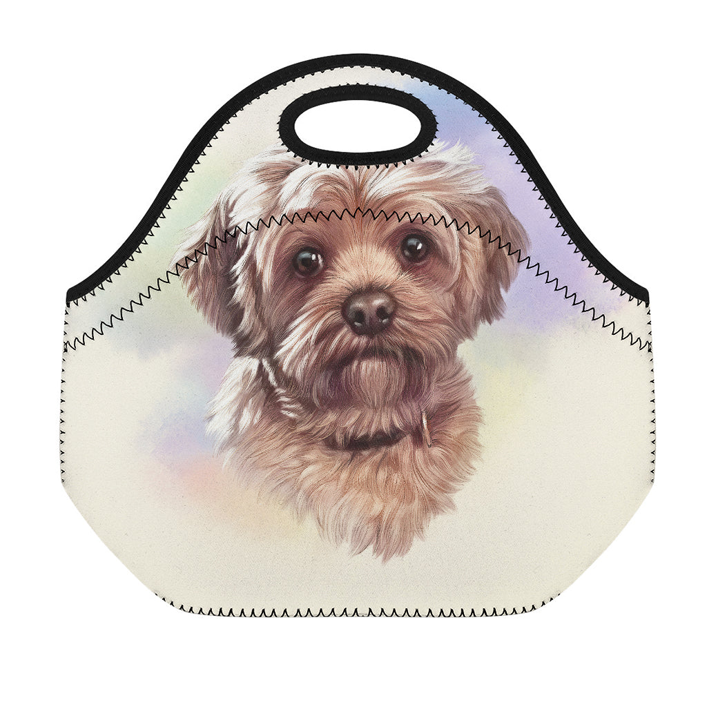 Yorkshire Terrier Portrait Print Neoprene Lunch Bag