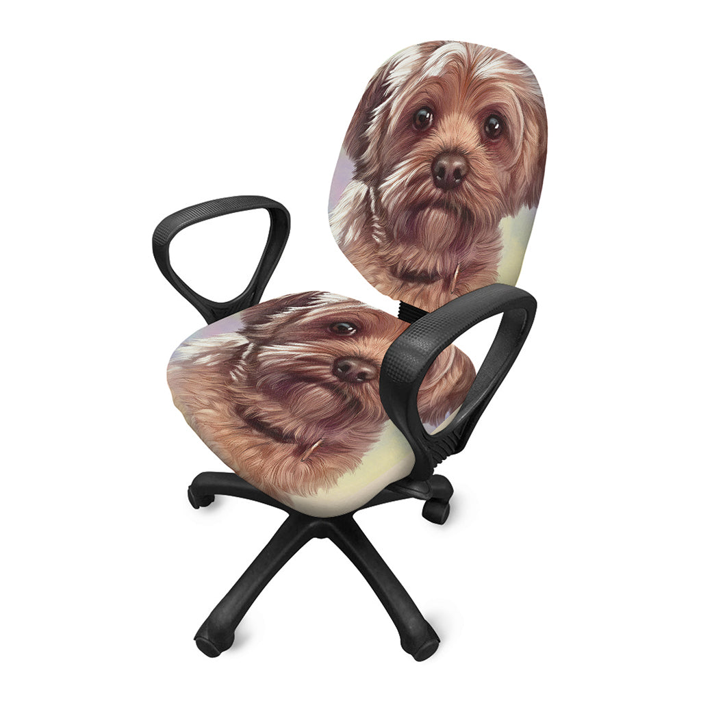 Yorkshire Terrier Portrait Print Office Chair Cover