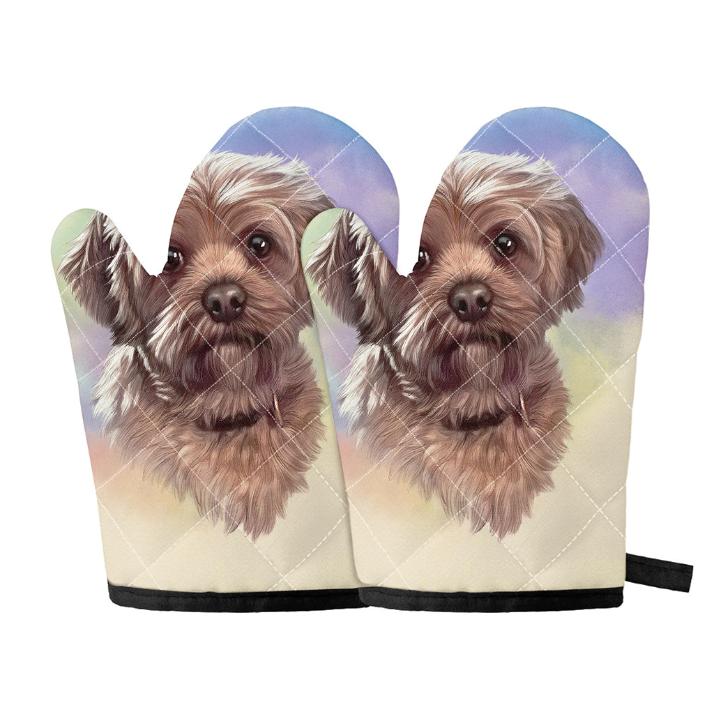 Yorkshire Terrier Portrait Print Oven Mitts