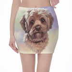 Yorkshire Terrier Portrait Print Pencil Mini Skirt