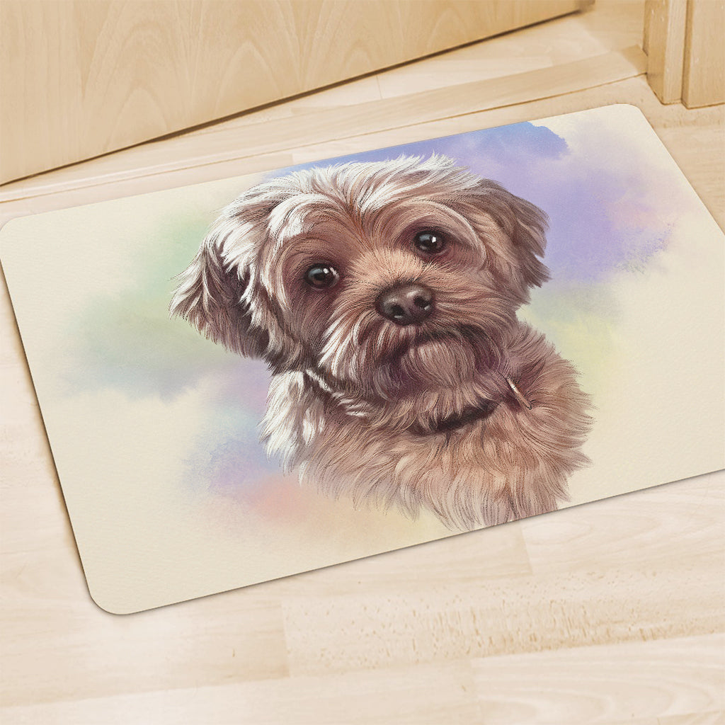 Yorkshire Terrier Portrait Print Polyester Doormat