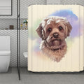 Yorkshire Terrier Portrait Print Polyester Shower Curtain