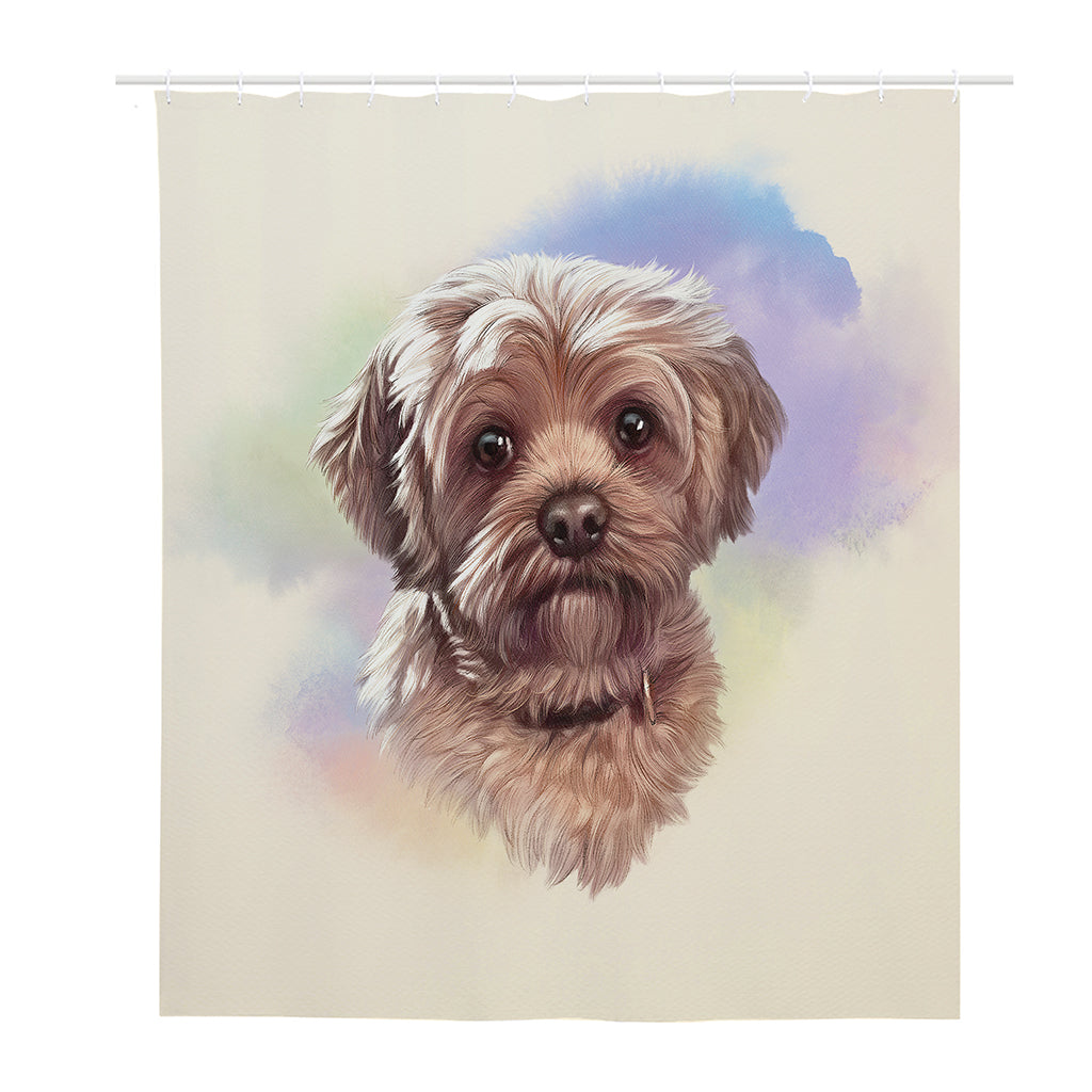Yorkshire Terrier Portrait Print Polyester Shower Curtain