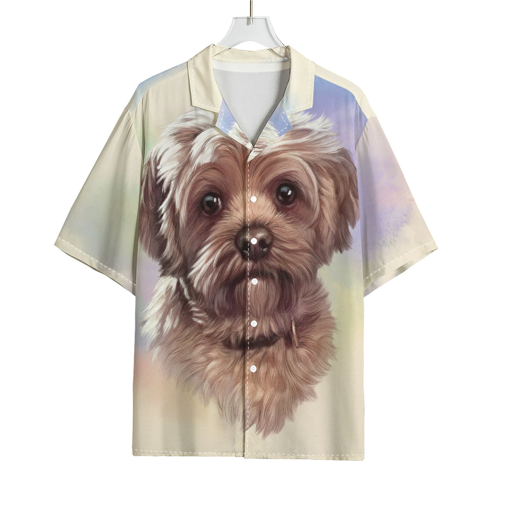 Yorkshire Terrier Portrait Print Rayon Hawaiian Shirt