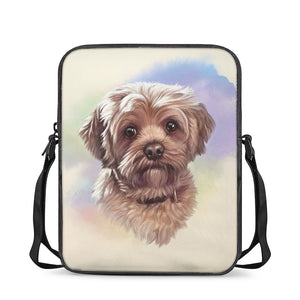 Yorkshire Terrier Portrait Print Rectangular Crossbody Bag