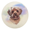 Yorkshire Terrier Portrait Print Round Blanket