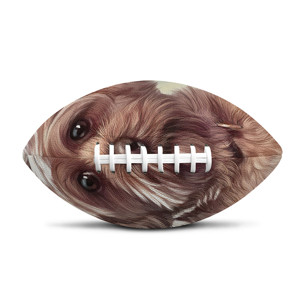 Yorkshire Terrier Portrait Print Rugby Ball
