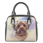 Yorkshire Terrier Portrait Print Shoulder Handbag