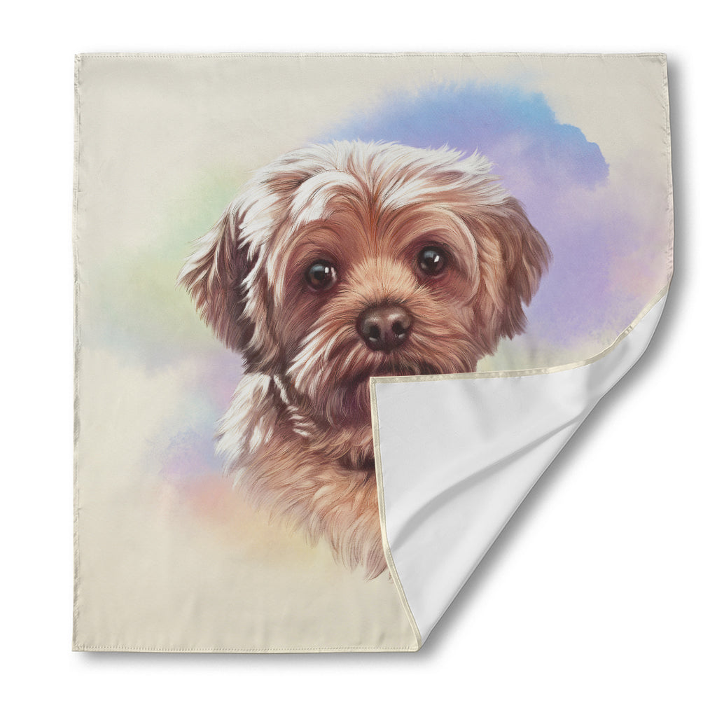Yorkshire Terrier Portrait Print Silk Bandana