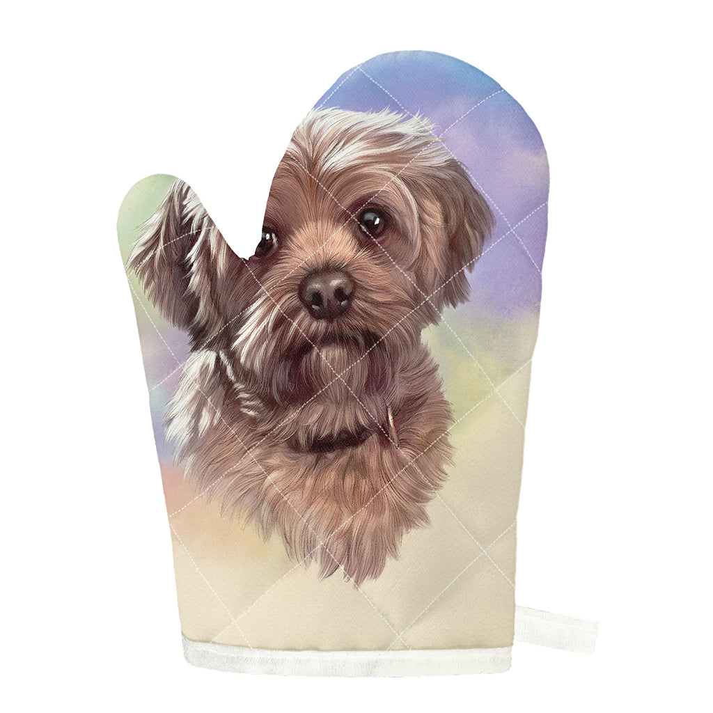 Yorkshire Terrier Portrait Print Single Oven Mitt