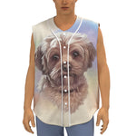 Yorkshire Terrier Portrait Print Sleeveless Baseball Jersey