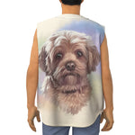 Yorkshire Terrier Portrait Print Sleeveless Baseball Jersey